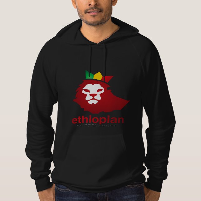 Etiopisk makt - Ull Pullover Hoodie (Framsida)