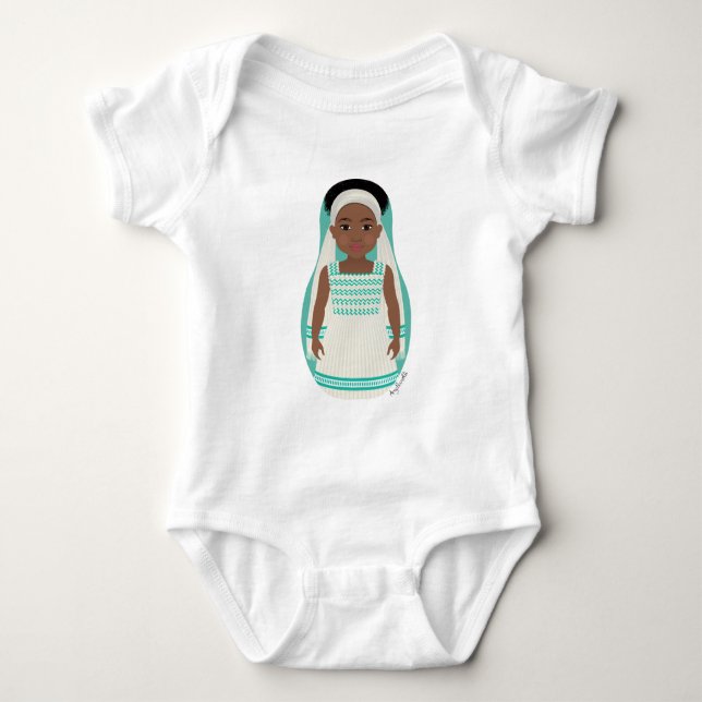Etiopisk Matryoshka Baby Bodysuit Tröja (Framsida)