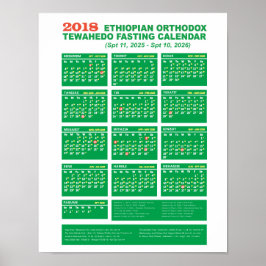 Etiopisk-ortodox fastkalender 2018 poster