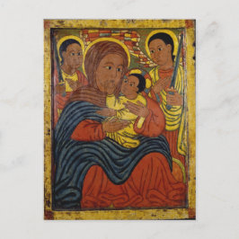 Etiopisk svart madonna med Kristus Child Vykort