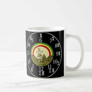 etiopisk tid Telling Black Clock Mugg