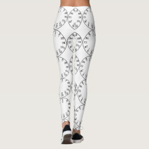 etiopisk tids- trollande amharic Clock Yoga Leggin Leggings