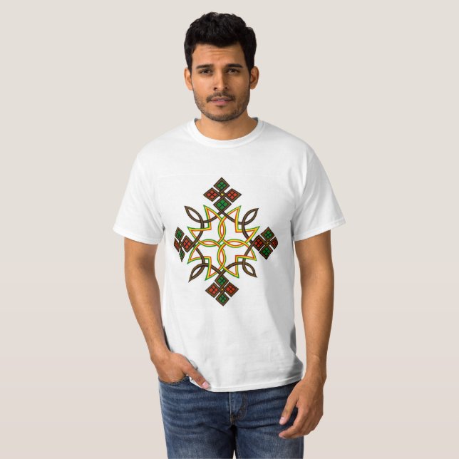 Etiopisk traditionell arg T-tröja Tee Shirt (Hel framsida)