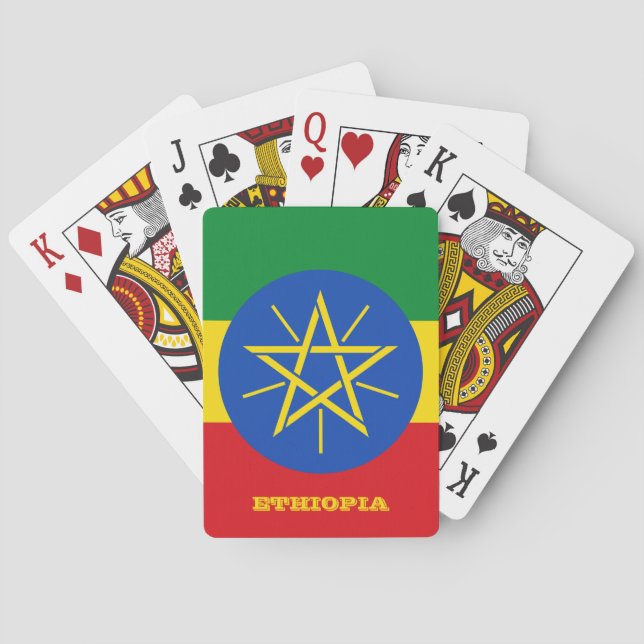 Etiopiska Flagga, Etiopiens spelkort (Baksidan)