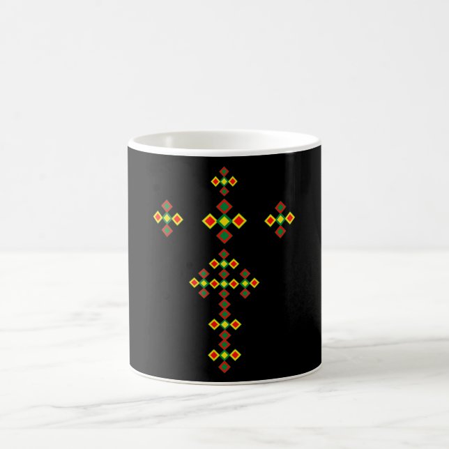 Etiopiska Kor Art etiopiska traditionella kläder Kaffemugg (Center)