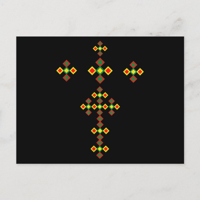 Etiopiska Kor Art etiopiska traditionella kläder Vykort (Framsida)