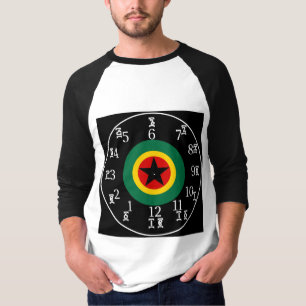 Etiopiskt BLK Star Clock - Amharic-English Numbers T Shirt