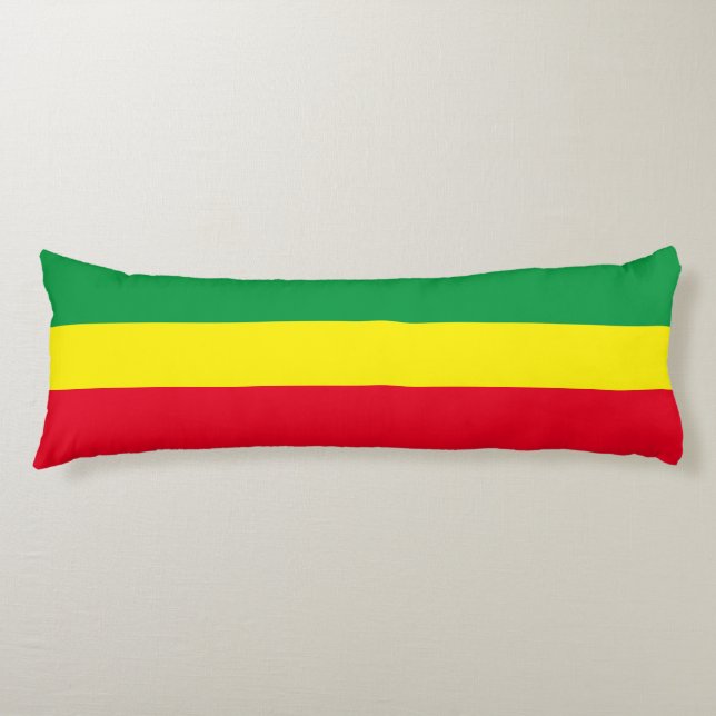 Etiopiskt Flagga/Rasta-Flagga Kroppskudde (Framsidan)