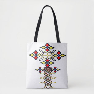 Etiopiskt klassiskt Kor-meskel - Färg tote Bag Tygkasse