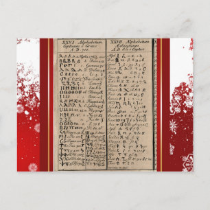 Etiopiskt-koptiskt alfabet vykort