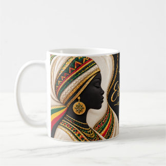 Etiopiskt kulturarv Sju-tråds Habesha-broderi Kaffemugg