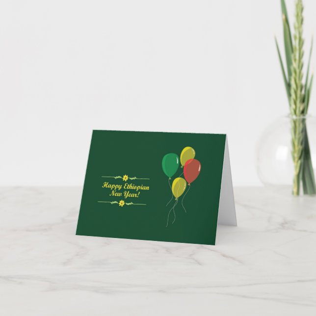 Etiopiskt nyår önskar kort (Framsida)