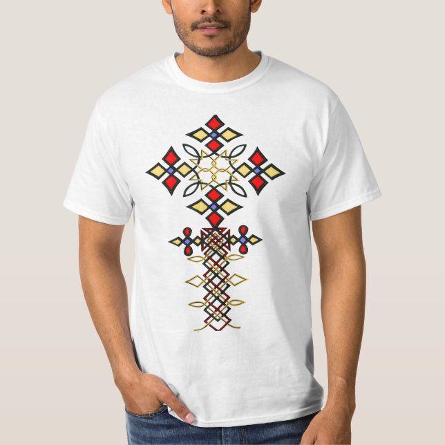Etiopiskt rootz Traditionellt Kor T-Shirt (Framsida)