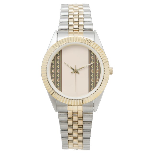 Etiopiskt Tebeb-mönster Armbandsur (Framsida)