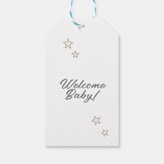 Etiqueta Bienvenido Bebé! Presentetikett (Baksidan)