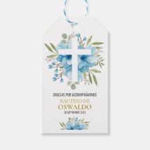 Etiqueta de agradecimiento para bautizo