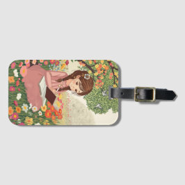 Etiqueta de Bagagem Menina no Jardim Bagagebricka