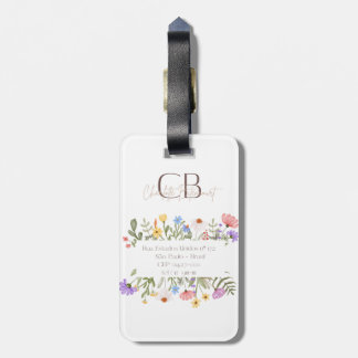 Etiqueta De Bagagem Watercolor Flowers Bagagebricka