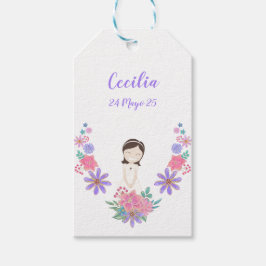 Etiqueta de colgar Primera Comunión CECILIA Presentetikett