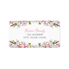 Etiqueta de dirección - Floral Adressetikett