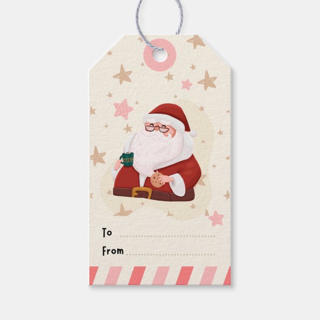 Etiqueta de Regalo: Santa Claus  Presentetikett (Framsidan)