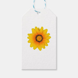 Etiqueta flor Amarela Gazânia para presentes Presentetikett