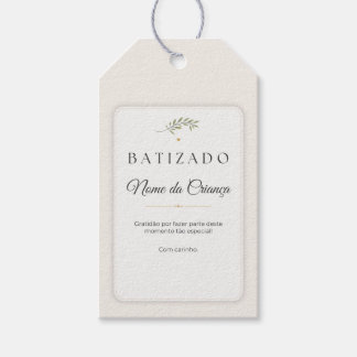 Etiqueta para Lembrança de Batizado Personalizada Presentetikett