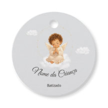 Etiqueta para Lembrancinha de Batizado Anjinho