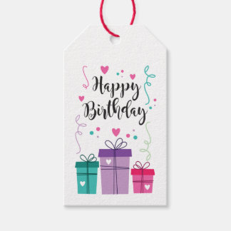 Etiqueta para regalo Happy Birthday Presentetikett