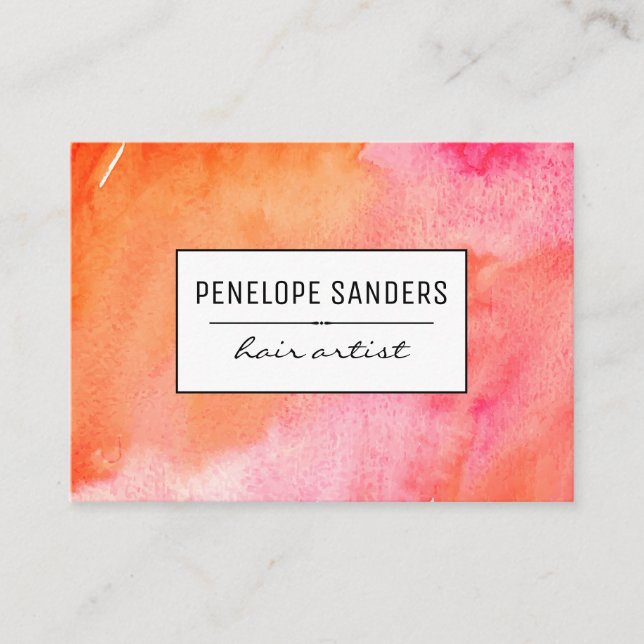 Etiqueta/Vatten Färg Expression Visitkort (Framsida)