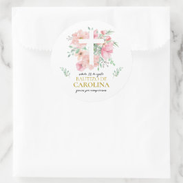 Etiquetas de agradecimiento para bautizo runt klistermärke