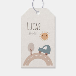 Etiquetas regalo para bebé editable  presentetikett