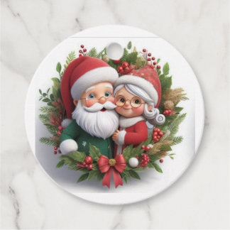 Étiquette cadeau "Père & Mère Noël" Gåvor Etiketter