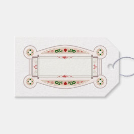 Etiquette cadeau rétro , de stil Art Déco Presentetikett