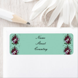 Étiquette de retour Bouquet Violettes Returadress Etikett