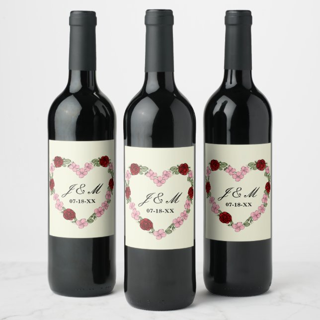 Étiquette de vin crème vinflaska etikett (Flaskor)