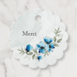 Etiquette "Fleurs bleues" Gåvor Etiketter