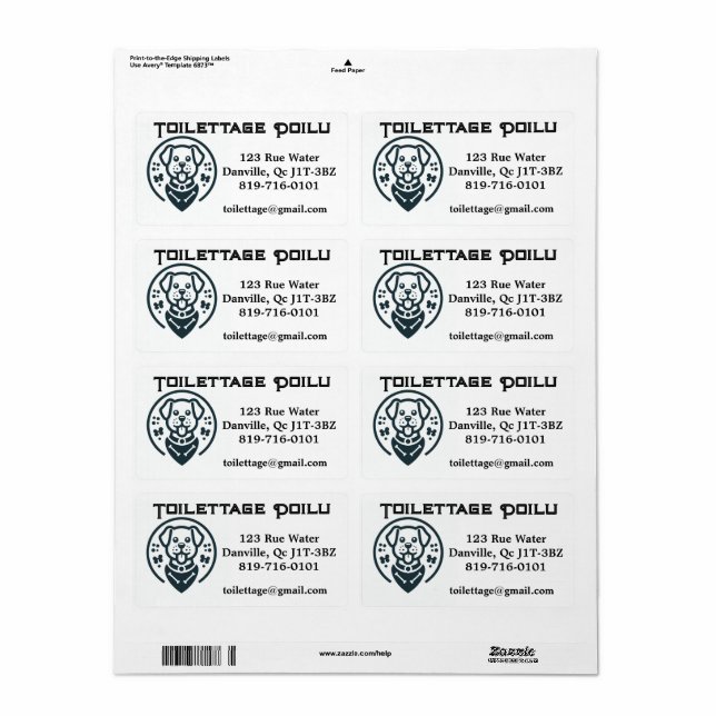 Étiquette personnalisable fraktsedel (Helt Ark)