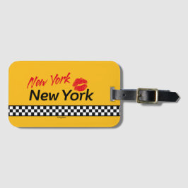 Étiquettes à bagages Taxi NY & Red Kiss Bagagebricka
