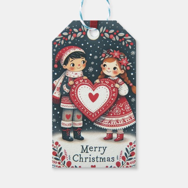 Etiquettes-cadeaux de Noël Presentetikett (Framsidan)