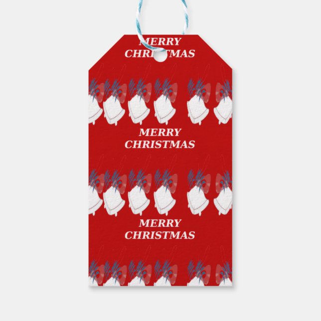 Étiquettes Cadeaux "Merry Christmas" – Bordure Rou Presentetikett (Baksidan)