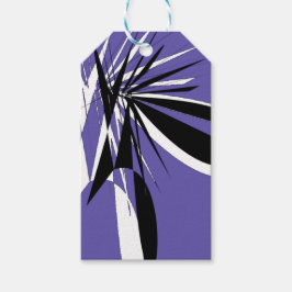 Étiquettes Cadeaux Violettes au Design Graphique Presentetikett