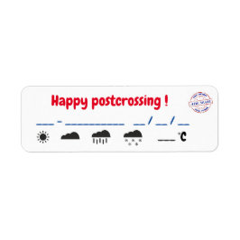 Etiquettes postcross-over complètes returadress etikett