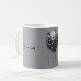 Etirisk Dödskalle Abstrakt Grunge Mörk Konst Kaffemugg