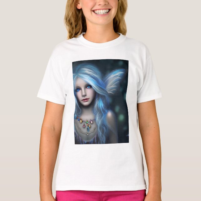 Etirisk Mystisk Ängflicka T Shirt (Framsida)