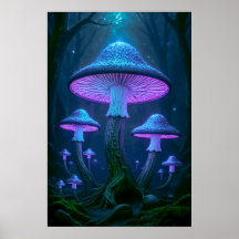 Etirisk Mystisk Skog Bioluminescerande Natur