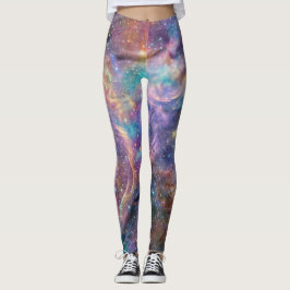 Etirisk Pastell Nebulosa Galax Leggings