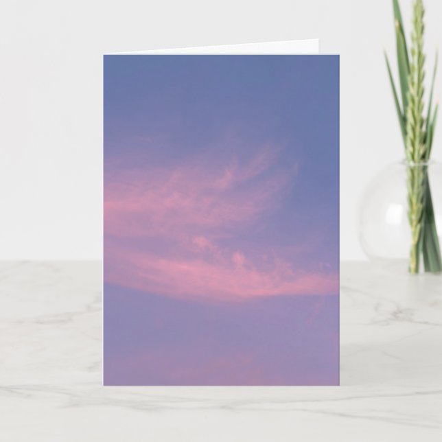Etirisk Rosa Pastell Lila Skymningsmoln Kort (Framsida)