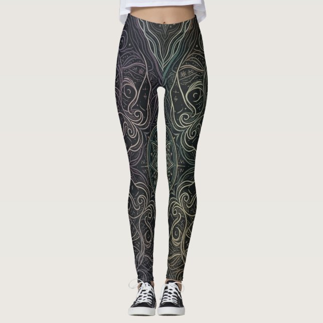 Etirisk Skymningsmandala Leggings (Framsida)