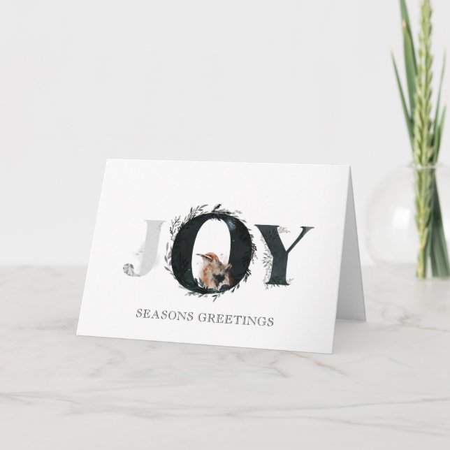 Etirisk Vinterglädje Jul Säsongs Hälsningar Helgkort (Framsida)